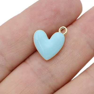 10kom posrebreni emajl Crveno srce privjesci Privjesak za izradu nakita Naušnice Narukvica Ogrlica Dodaci DIY nalazi