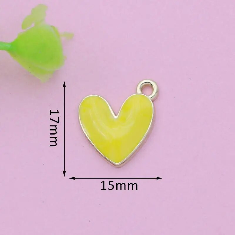 10kom posrebreni emajl Crveno srce privjesci Privjesak za izradu nakita Naušnice Narukvica Ogrlica Dodaci DIY nalazi