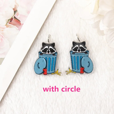 8 τμχ Raccoon Trash Charms Creative Acrylic Ghost Cat For Earring Κολιέ Μπρελόκ Κατασκευή Diy