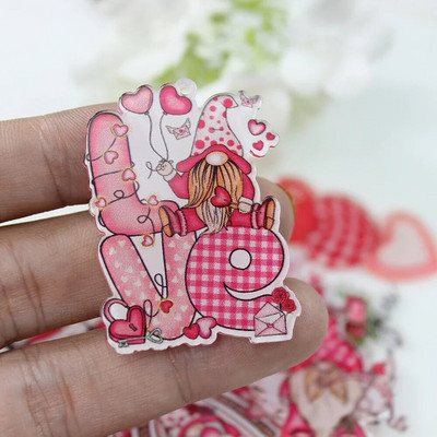 10 tk/ akrüülist sõbrapäevasüda Flamingo võluripats, isetegemise jaoks käsitöö kõrvarõngas võtmehoidja ehted aksessuaaride leidmine