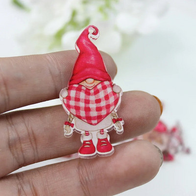 10 tk/ akrüülist sõbrapäevasüda Flamingo võluripats, isetegemise jaoks käsitöö kõrvarõngas võtmehoidja ehted aksessuaaride leidmine