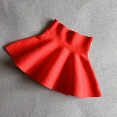 DE PEACH Toddler Meitenes Plisētas Tutu Svārki Bērniem Pērles Augsts Viduklis Trikotāžas svārki 2-10 Gadi Bērnu Apģērbi Ziemas Rudens