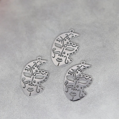 Ανοξείδωτο ατσάλι Lady Face Vintage Flower DIY φούντες σκουλαρίκια Personalize μενταγιόν Γούρια για κοσμήματα κατασκευής κολιέ Γυναικεία χειροτεχνία