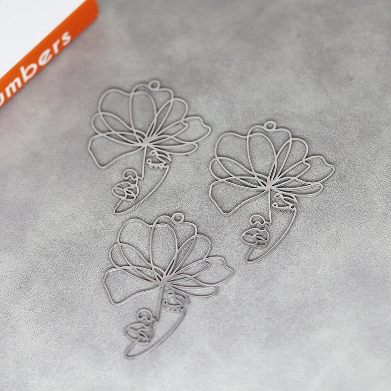 Nerūsējošā tērauda dāmu seja vintage ziedi, DIY pušķi Auskari personalizēti kulonu piekariņi rotaslietām, kaklarotu izgatavošana, sieviešu rokdarbi