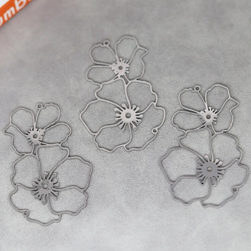 3 vnt. „Pasidaryk pats“ senoviniai kutai auskarai, gėlių meno linija, nerūdijančio plieno pakabukai, skirti papuošalams gaminti karoliai, moteriški, mergaičių amatai