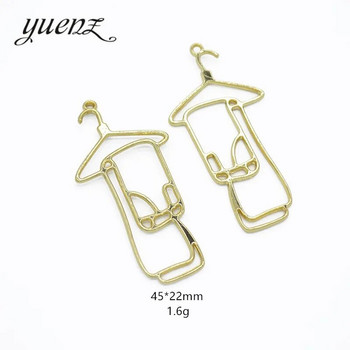 YuenZ 10τμχ κρεμάστρα μόδας ρούχα KC Χρυσό Χρώμα Μοντέρνο Γούρι Γυναικείο Σκουλαρίκι Κολιέ Γούρια για Κατασκευή κοσμημάτων W114