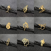 Smiješni crtani grafiti Srednji prst Stickman Diy viseći privjesci za žene Veleprodaja privjesaka od nehrđajućeg čelika, lot nakita