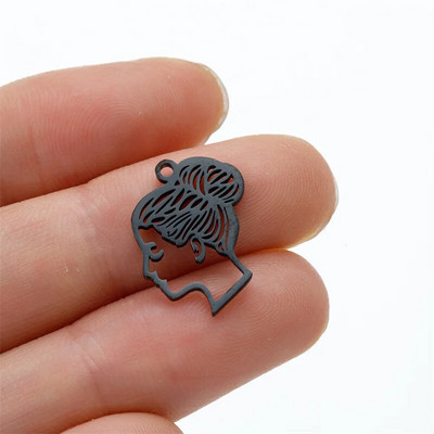 Smiješni crtani grafiti Srednji prst Stickman Diy viseći privjesci za žene Veleprodaja privjesaka od nehrđajućeg čelika, lot nakita