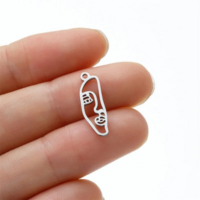 Smiješni crtani grafiti Srednji prst Stickman Diy viseći privjesci za žene Veleprodaja privjesaka od nehrđajućeg čelika, lot nakita