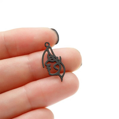 Smiješni crtani grafiti Srednji prst Stickman Diy viseći privjesci za žene Veleprodaja privjesaka od nehrđajućeg čelika, lot nakita