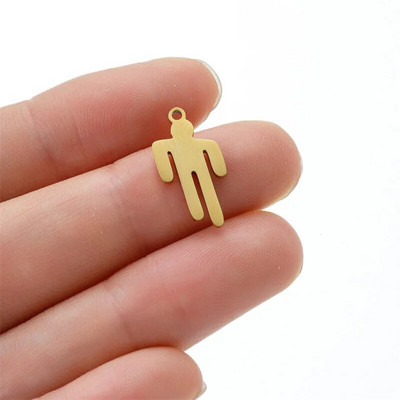 Smiješni crtani grafiti Srednji prst Stickman Diy viseći privjesci za žene Veleprodaja privjesaka od nehrđajućeg čelika, lot nakita