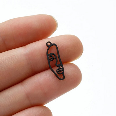 Smiješni crtani grafiti Srednji prst Stickman Diy viseći privjesci za žene Veleprodaja privjesaka od nehrđajućeg čelika, lot nakita