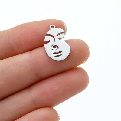 Smiješni crtani grafiti Srednji prst Stickman Diy viseći privjesci za žene Veleprodaja privjesaka od nehrđajućeg čelika, lot nakita