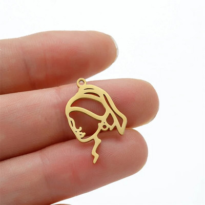 Smiješni crtani grafiti Srednji prst Stickman Diy viseći privjesci za žene Veleprodaja privjesaka od nehrđajućeg čelika, lot nakita