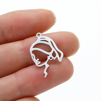 Smiješni crtani grafiti Srednji prst Stickman Diy viseći privjesci za žene Veleprodaja privjesaka od nehrđajućeg čelika, lot nakita