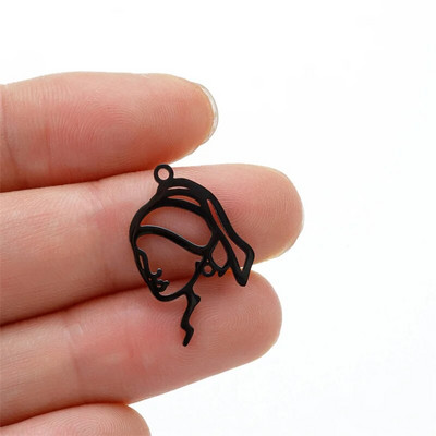 Smiješni crtani grafiti Srednji prst Stickman Diy viseći privjesci za žene Veleprodaja privjesaka od nehrđajućeg čelika, lot nakita