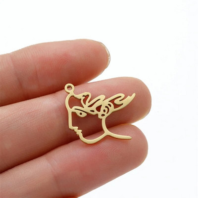 Smiješni crtani grafiti Srednji prst Stickman Diy viseći privjesci za žene Veleprodaja privjesaka od nehrđajućeg čelika, lot nakita