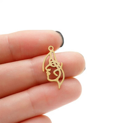 Smiješni crtani grafiti Srednji prst Stickman Diy viseći privjesci za žene Veleprodaja privjesaka od nehrđajućeg čelika, lot nakita