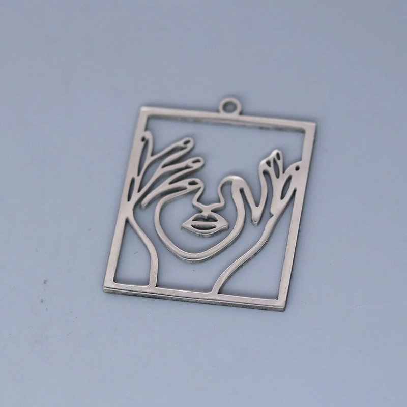 3 kom/lot Hands on Her Face Šarm Pravokutni umjetnički privjesak za izradu nakita Ogrlica DIY Rukotvorine Dobavljač