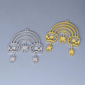 5 vnt./stal. Minimalistiniai vorų skeletai debesys kaukolės žavesio pakabukai, pasidaryk pats iš nerūdijančio plieno rankų darbo juvelyriniai dirbiniai