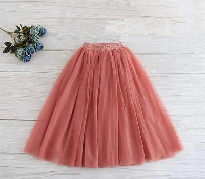 Κοριτσίστικη Φούστα Μονόχρωμη Μακρυά Φούστα Φούστα Παραλία Μαλακό Φόρεμα Γάζας Βρεφικά Ρούχα 1-10 ετών E17129