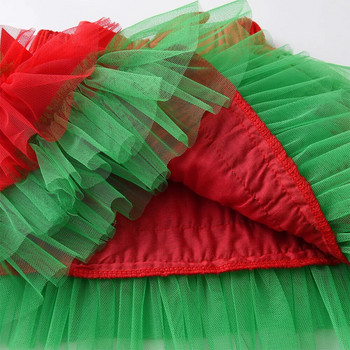 VIKITA Κορίτσια Κόκκινο Πράσινο Χριστουγεννιάτικο Δώρο Πρωτοχρονιάτικη Φούστα Παιδική Τούρτα Τούρτα Διχτυωτό Τούρτα Tutu Ballet Birthday Party Princess Mini