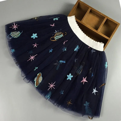 Suvised tüdrukute võrkseelik Pastoraalne kolmemõõtmeline liblikas Uus armas väikelapse tüdruku Tutu seelik Korea moodne tüllseelik