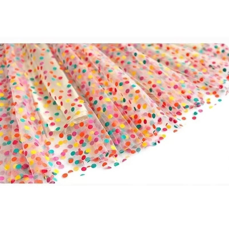 Παιδικές Διχτυωτές Φούστες 2023 Νέο Καλοκαιρινό Κορεάτικο Στιλ Ελαστική μέση Πολύχρωμη Πουά Πλισέ Παιδικές Φούστες Α σε γραμμή Α για κορίτσια