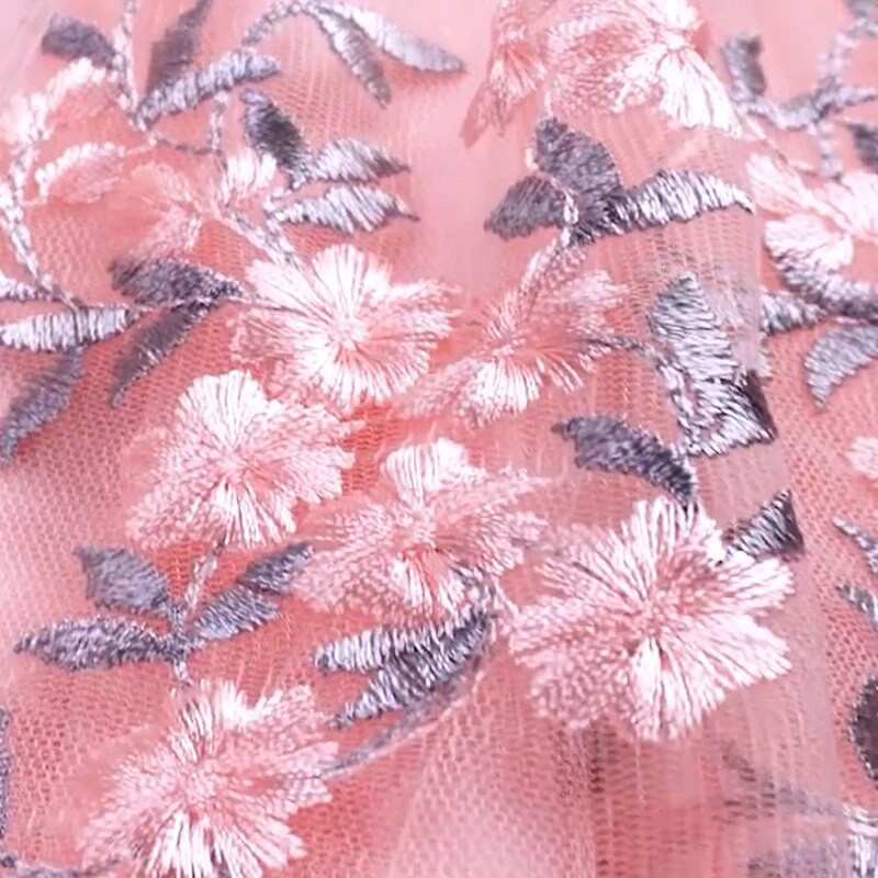 Βρεφικά κορίτσια μακριές φούστες tutu Κέντημα με λουλούδια Παιδικά τούλι Pettiskirts Πριγκίπισσα κάτω φούστα Παιδικά πάρτι γενεθλίων Διχτυωτές φούστες