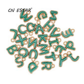 26 τμχ/παρτίδα 8mm Γούρια γράμματα Γούρια σμάλτο για κοσμήματα Κρεμαστό με αρχικό γράμμα Αλφάβητο DIY Βραχιόλι κολιέ διπλής όψης