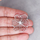 3PCS Art Line Flower DIY Vintage Φούντες Σκουλαρίκι Κρεμαστό Γούρια από ανοξείδωτο ατσάλι για Κολιέ κατασκευής κοσμημάτων Γυναικείο αξεσουάρ για κορίτσια