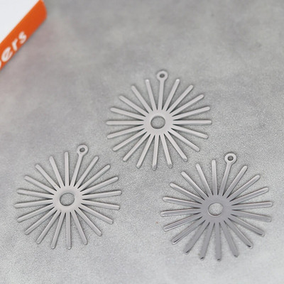 3PCS Art Line Flower DIY Vintage Φούντες Σκουλαρίκι Κρεμαστό Γούρια από ανοξείδωτο ατσάλι για Κολιέ κατασκευής κοσμημάτων Γυναικείο αξεσουάρ για κορίτσια