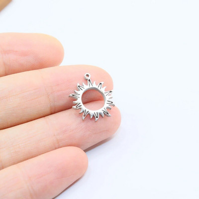 10 tk roostevabast terasest läikivast peegliga poleeritud päikese ehted ripats DIY käsitöö veekindel allergiavastane