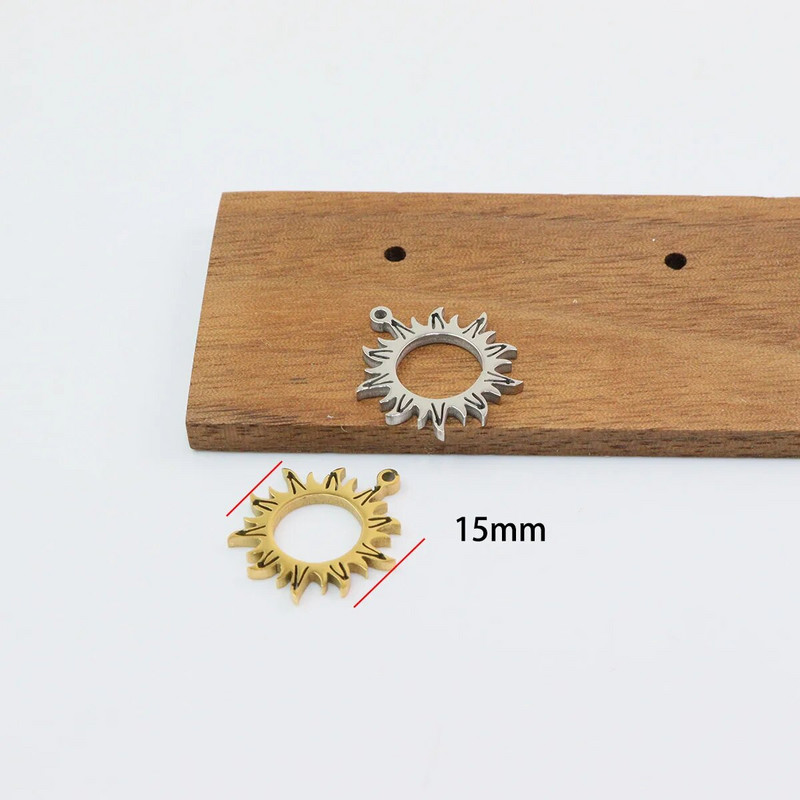 10 tk roostevabast terasest läikivast peegliga poleeritud päikese ehted ripats DIY käsitöö veekindel allergiavastane