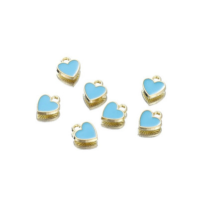 50Pcs/Lot Love Shape Legura Drop Oil Privjesak Emajl Srce Charm Privjesci za DIY Ogrlica Narukvica Dodaci za izradu nakita