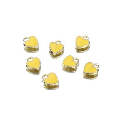 50Pcs/Lot Love Shape Legura Drop Oil Privjesak Emajl Srce Charm Privjesci za DIY Ogrlica Narukvica Dodaci za izradu nakita