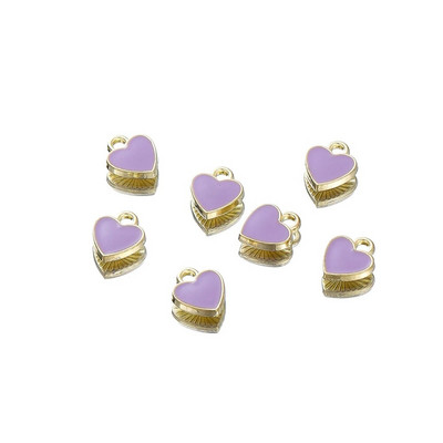 50Pcs/Lot Love Shape Legura Drop Oil Privjesak Emajl Srce Charm Privjesci za DIY Ogrlica Narukvica Dodaci za izradu nakita