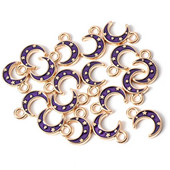 10Pcs 10*17mm Emajl Slatki privjesci Privjesak za izradu nakita Mjesečeva legura Metalna kap uljani nalazi za ogrlicu Narukvica