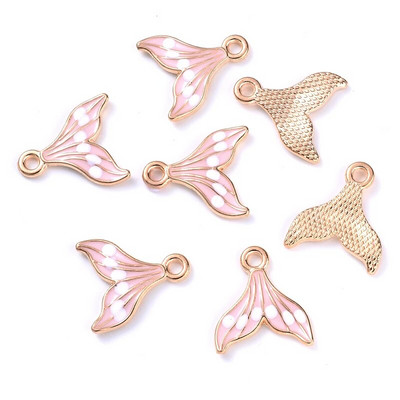 10Pcs 10*17mm Emajl Slatki privjesci Privjesak za izradu nakita Mjesečeva legura Metalna kap uljani nalazi za ogrlicu Narukvica