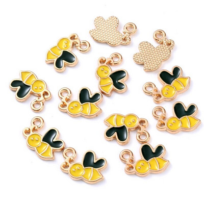 10Pcs 10*17mm Emajl Slatki privjesci Privjesak za izradu nakita Mjesečeva legura Metalna kap uljani nalazi za ogrlicu Narukvica