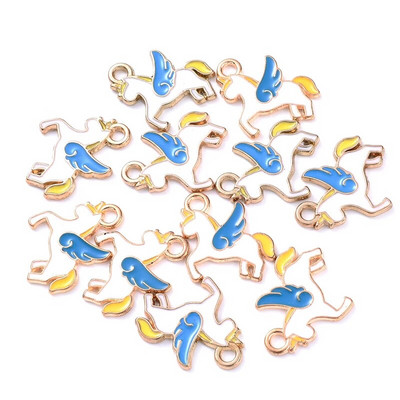 10Pcs 10*17mm Emajl Slatki privjesci Privjesak za izradu nakita Mjesečeva legura Metalna kap uljani nalazi za ogrlicu Narukvica