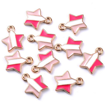 10Pcs 10*17mm Emajl Slatki privjesci Privjesak za izradu nakita Mjesečeva legura Metalna kap uljani nalazi za ogrlicu Narukvica