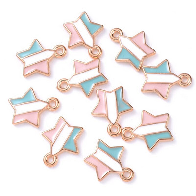 10Pcs 10*17mm Emajl Slatki privjesci Privjesak za izradu nakita Mjesečeva legura Metalna kap uljani nalazi za ogrlicu Narukvica