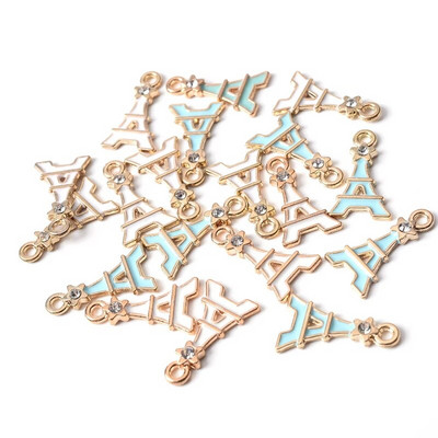 10Pcs 10*17mm Emajl Slatki privjesci Privjesak za izradu nakita Mjesečeva legura Metalna kap uljani nalazi za ogrlicu Narukvica