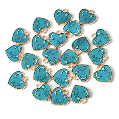 10Pcs 10*17mm Emajl Slatki privjesci Privjesak za izradu nakita Mjesečeva legura Metalna kap uljani nalazi za ogrlicu Narukvica