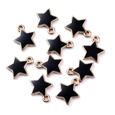 10Pcs 10*17mm Emajl Slatki privjesci Privjesak za izradu nakita Mjesečeva legura Metalna kap uljani nalazi za ogrlicu Narukvica