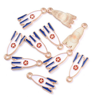 10Pcs 10*17mm Emajl Slatki privjesci Privjesak za izradu nakita Mjesečeva legura Metalna kap uljani nalazi za ogrlicu Narukvica