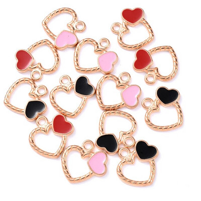 10Pcs 10*17mm Emajl Slatki privjesci Privjesak za izradu nakita Mjesečeva legura Metalna kap uljani nalazi za ogrlicu Narukvica