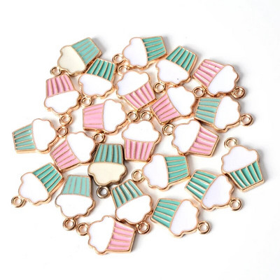 10Pcs 10*17mm Emajl Slatki privjesci Privjesak za izradu nakita Mjesečeva legura Metalna kap uljani nalazi za ogrlicu Narukvica
