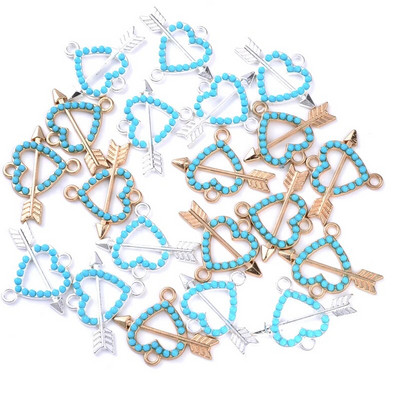 10Pcs 10*17mm Emajl Slatki privjesci Privjesak za izradu nakita Mjesečeva legura Metalna kap uljani nalazi za ogrlicu Narukvica